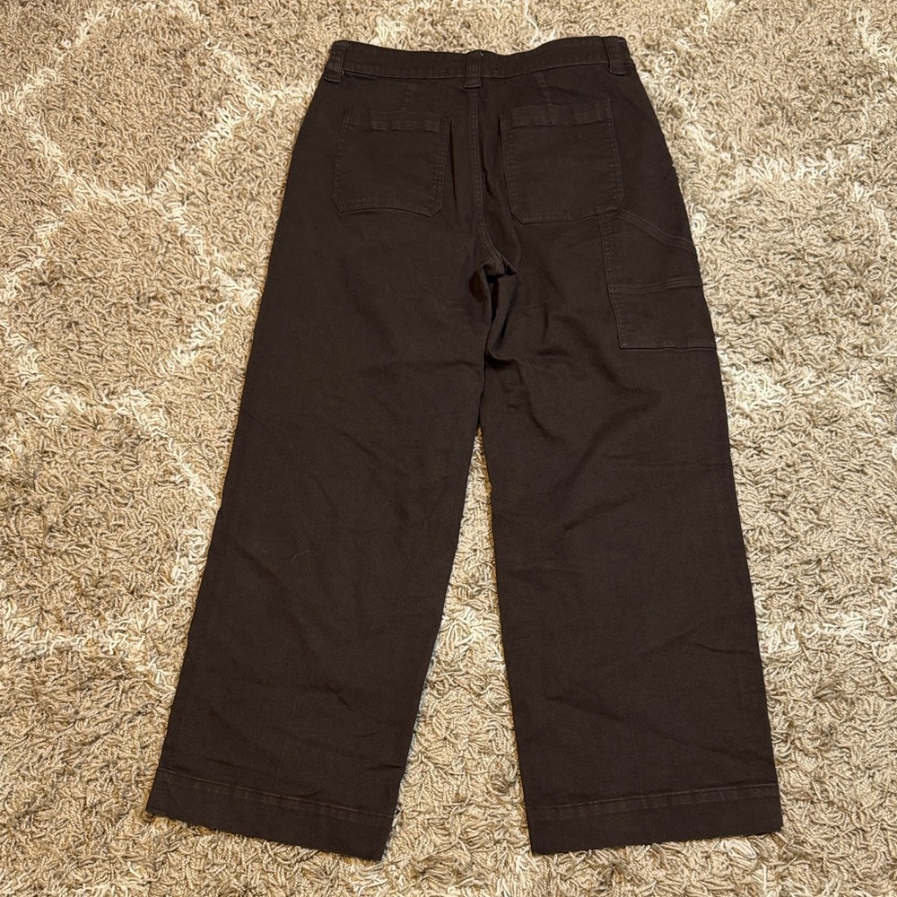 Joe’s Jeans Chloe Utility High Rise Wide Leg Jeans Coffee Bean Brown size 33 - Picture 7 of 16